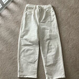 Madewell The Perfect Vintage Wide Leg Crop Jean in white